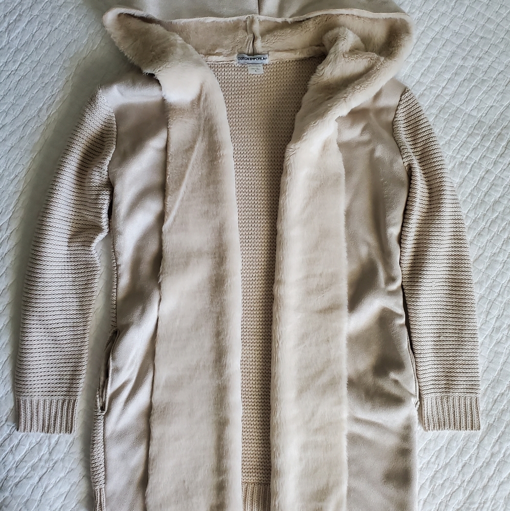 Cotton Emporium hooded cardigan